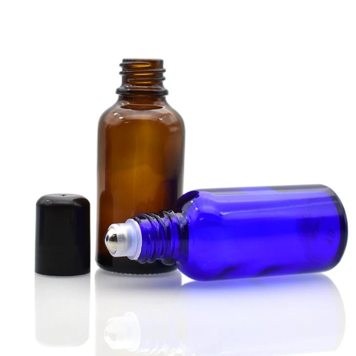 Blue roller bottle